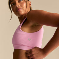 Power Double Layer Halter Bra | Candy Pink (2/6)