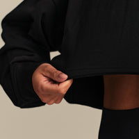 Comfort Lightweight Cropped Sweat | Black