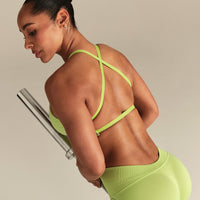 Define 2.0 Seamless Cross Back Bra | Lime Punch