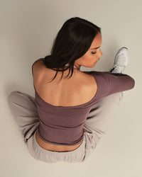 Smooth Contour Long Sleeve Reversible T-Shirt | Deep Mocha