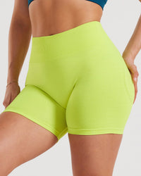 Define Scrunch Seamless Shorts | Cyber Lime