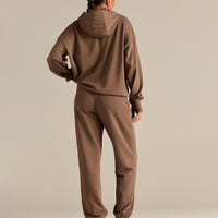 Comfort Oversized Hook Up Hoodie | Milk Chocolate