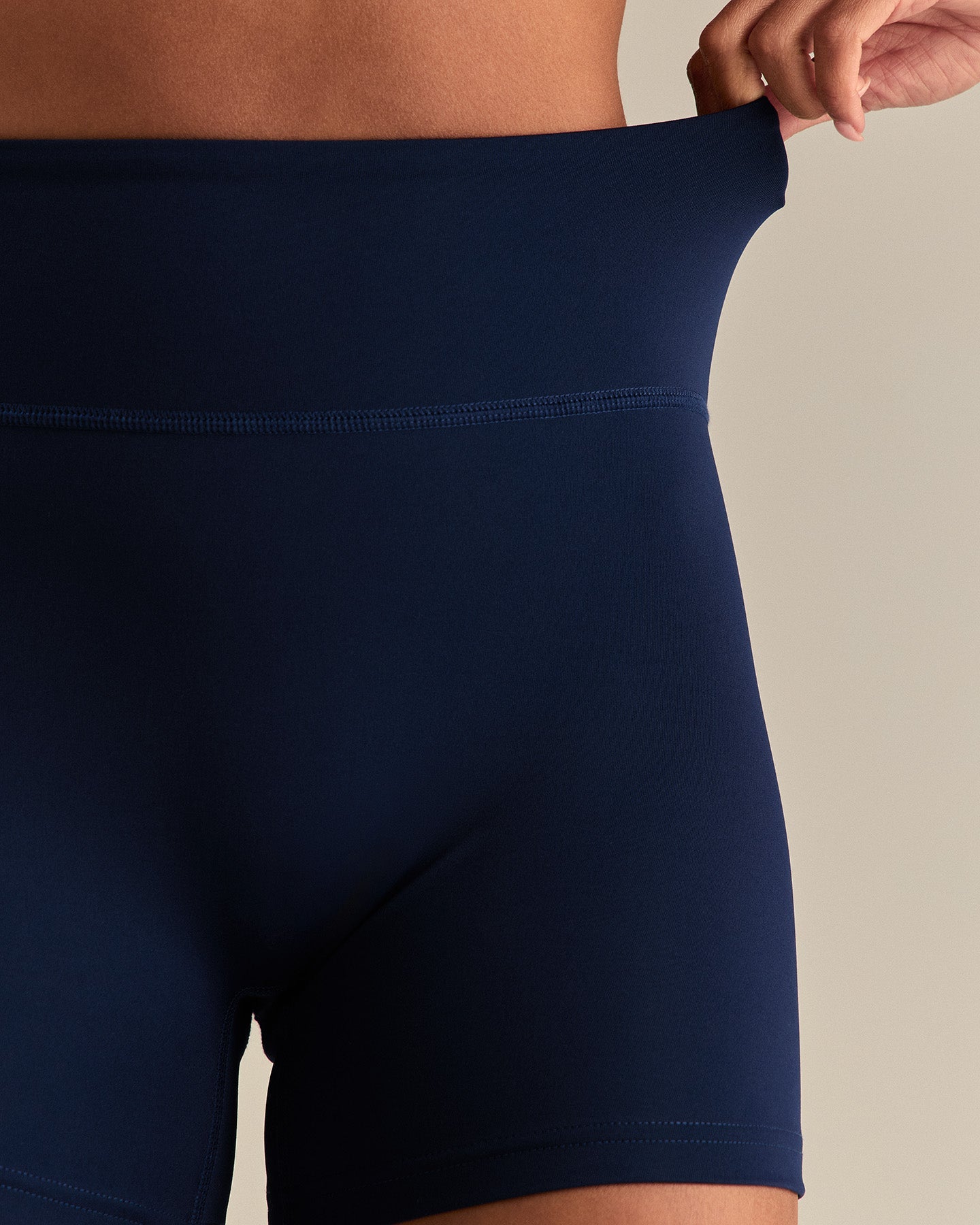 Essential High Waist Shorts | Sapphire Blue