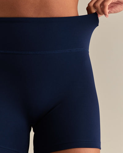 Essential High Waist Shorts | Sapphire Blue