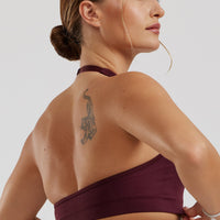 Motion Seamless Halter Bra | Dark Cherry