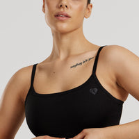 Motion Seamless Straight Neck Bra | Black