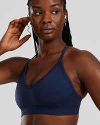 Define 2.0 Seamless Halter Neck Bra | Sapphire Blue