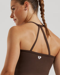 Essential Built-In Bra Midi Tank | Cocoa