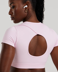 Motion Seamless Short Sleeve Crop Top | Quartz