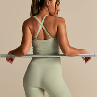 Power Built-In Bra Tank | Calming Green (3/6)
