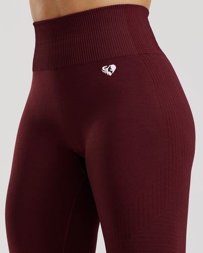 Power Seamless Scrunch Leggings - Dark Cherry | Women's Best