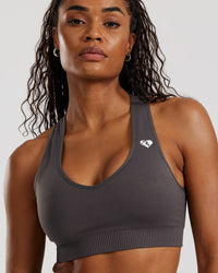 Power Seamless Sweetheart Bra | Graphite