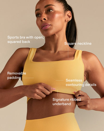 Power Seamless Open Back Mini Bra | Mango
