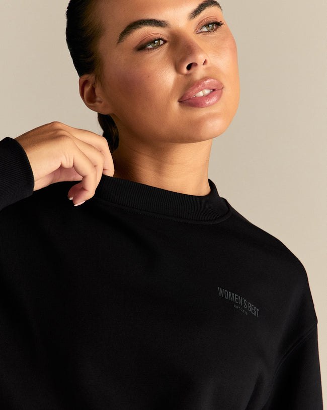 Comfort Outdoor Cropped Crew Neck | Black