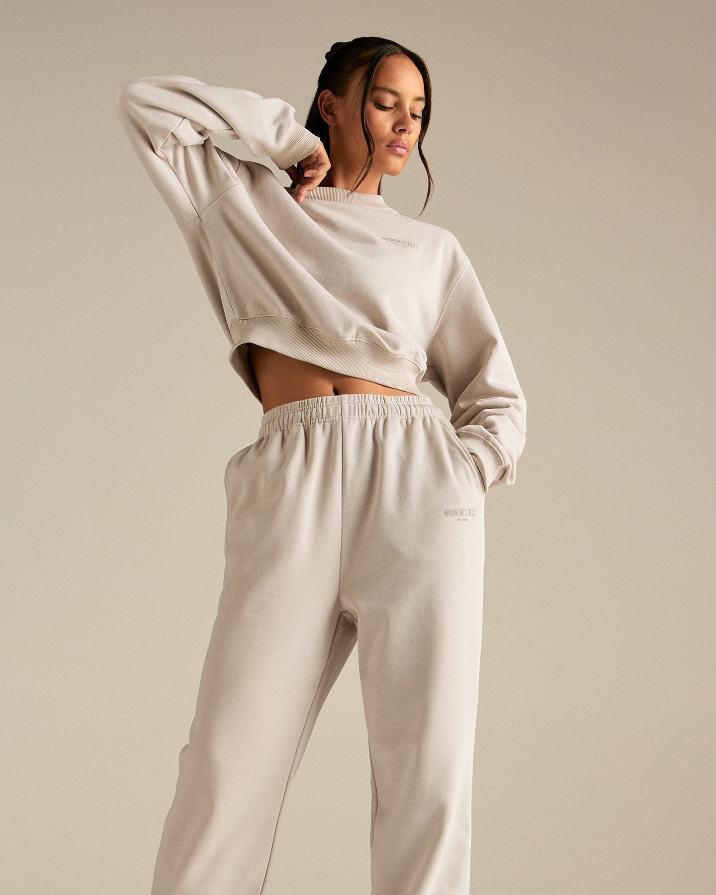 Comfort Outdoor Cropped Crew Neck | Stone
