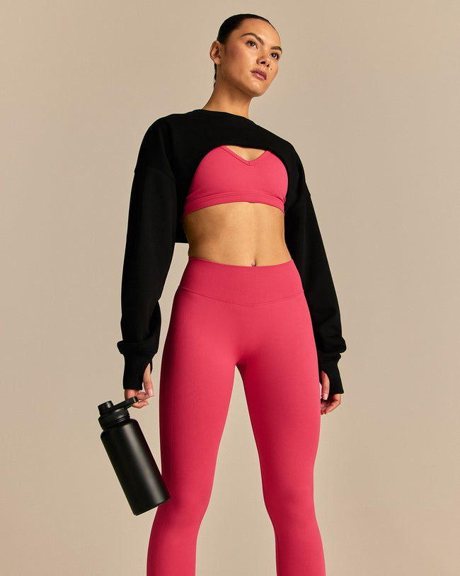 Comfort Pump Cover Ultra Cropped Sweat | Black