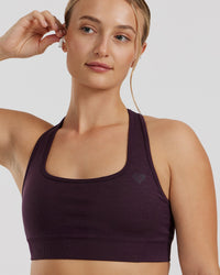 Motion Seamless Racer Back Bra | Midnight Plum