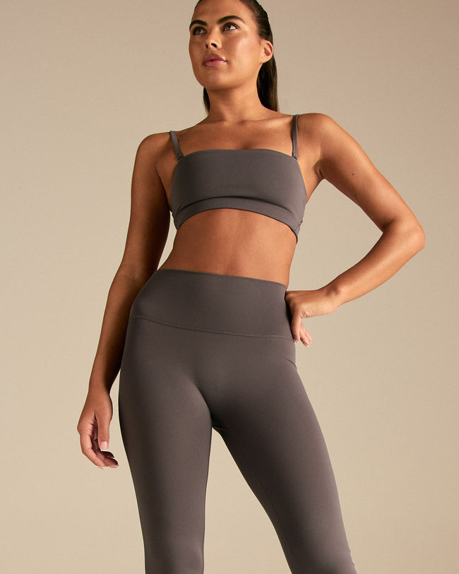Essential High Waist Flared Leggings | Slate Grey