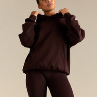 Comfort Oversized Health Club Graphic Hoodie | Cafe Noir