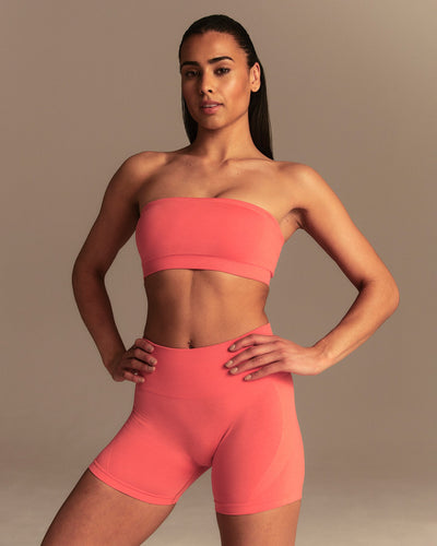 Define 2.0 Seamless Scrunch 4" Shorts | Sunlit Coral