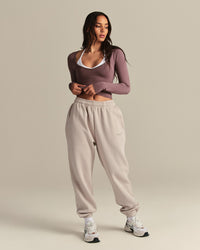 Smooth Contour Long Sleeve Reversible T-Shirt | Deep Mocha