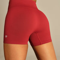 Power Enhanced High Waist Shorts | True Red