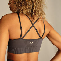 Power Adjustable Sports Bra | Slate Grey