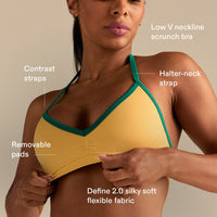 Define 2.0 Seamless Scrunch V-Neck Bra | Mango