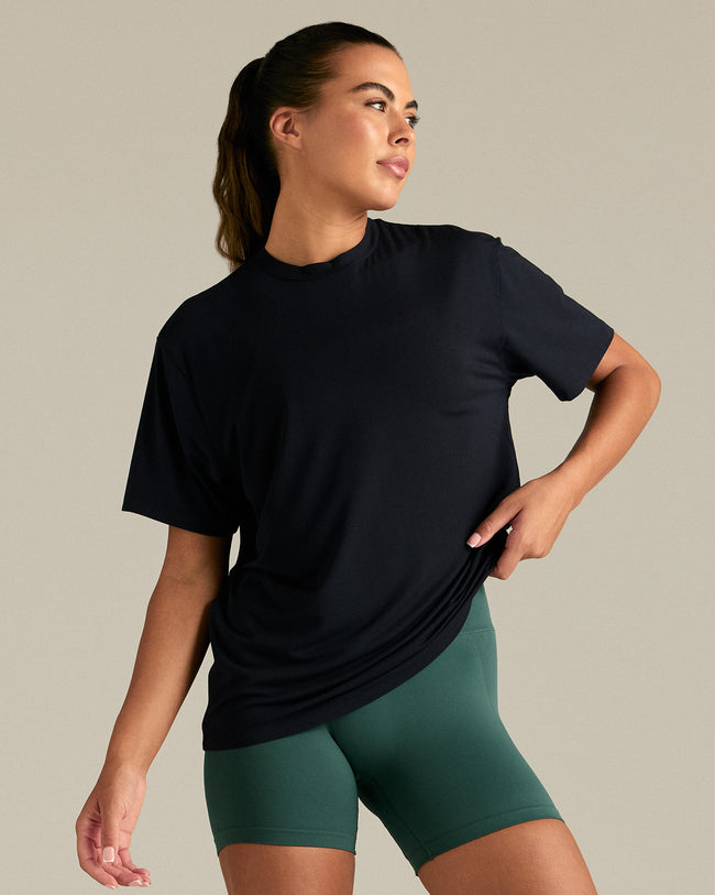 Comfort Oversized Hook Up T-Shirt | Midnight Black