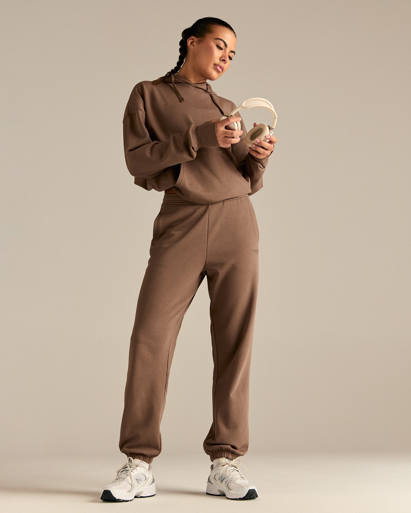 Comfort Cuffed Hem Joggers | Milk Chocolate