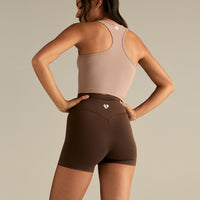 Essential Crop Tank Top | Mauve Taupe
