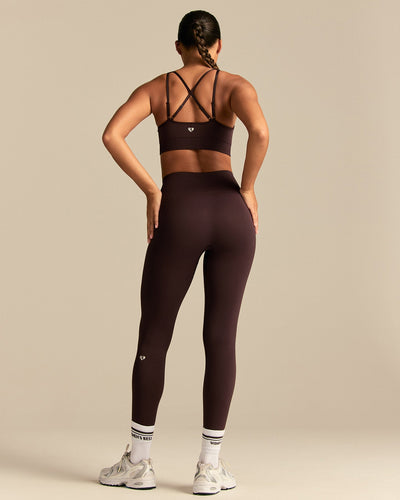 Power Adjustable Sports Bra | Cafe Noir