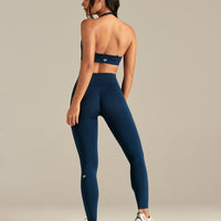 Define 2.0 Seamless Halter Neck Bra | True Navy