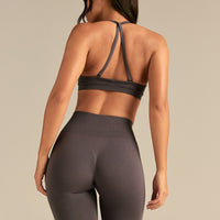 Define 2.0 Seamless Scrunch V-Neck Bra | Slate Grey