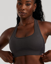 Motion Seamless Racer Back Bra | Graphite