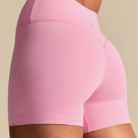 Essential High Waist Shorts | Candy Pink (4/6)