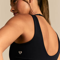Power Double Layer Halter Bra | Black (4/6)