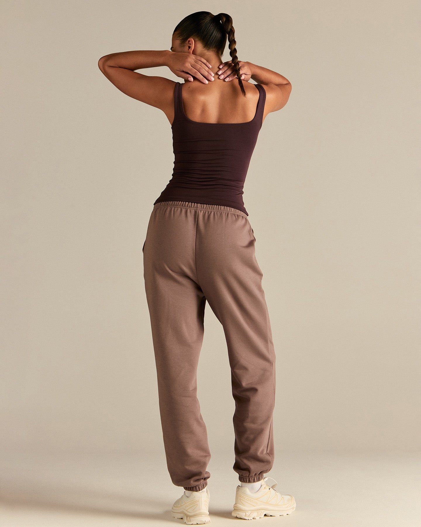 Smooth Contour Midi Square Neck Tank | Cafe Noir