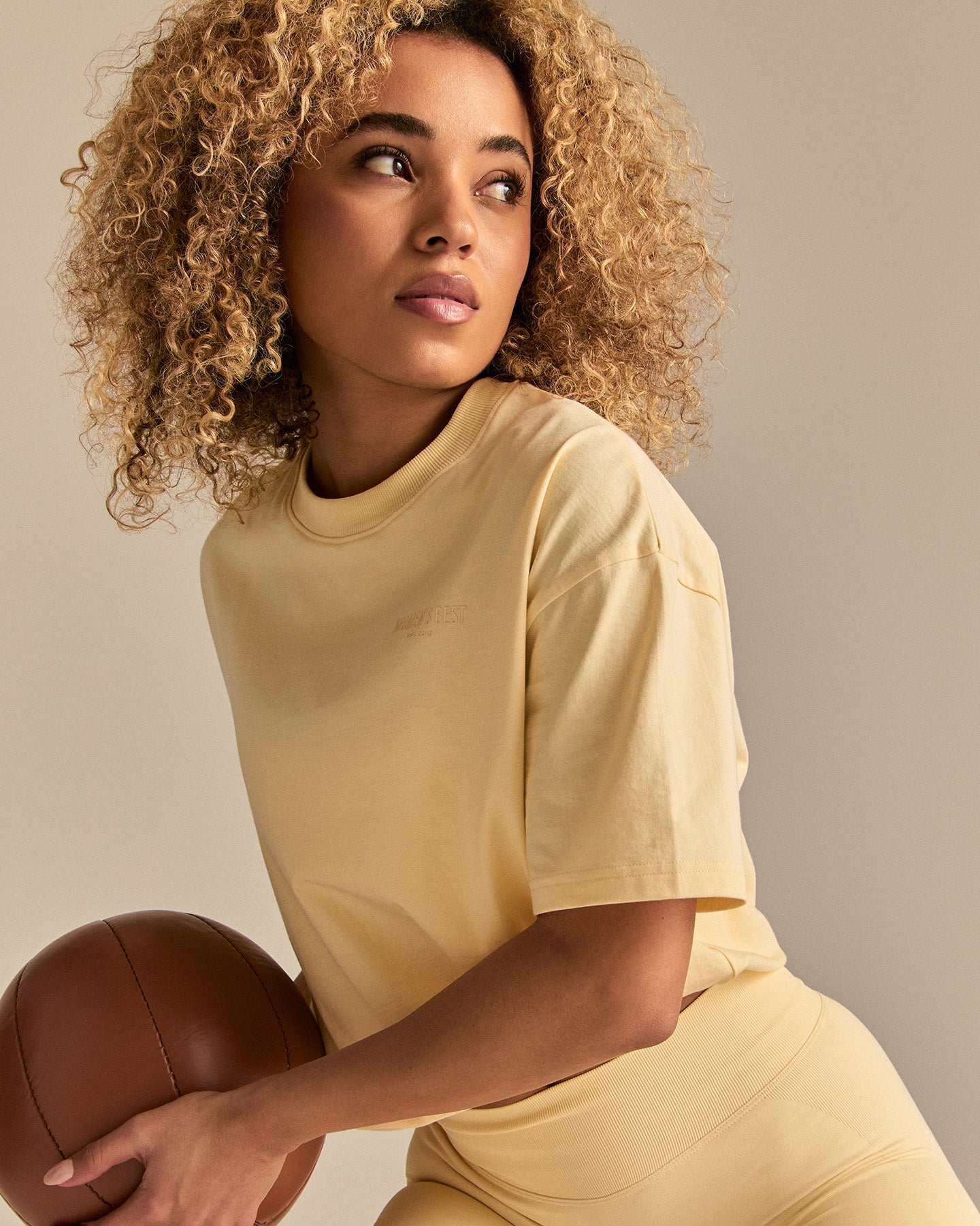 Comfort WB Logo Oversized Short Sleeve T-Shirt | Buttercup
