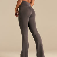Essential High Waist Flared Leggings | Slate Grey