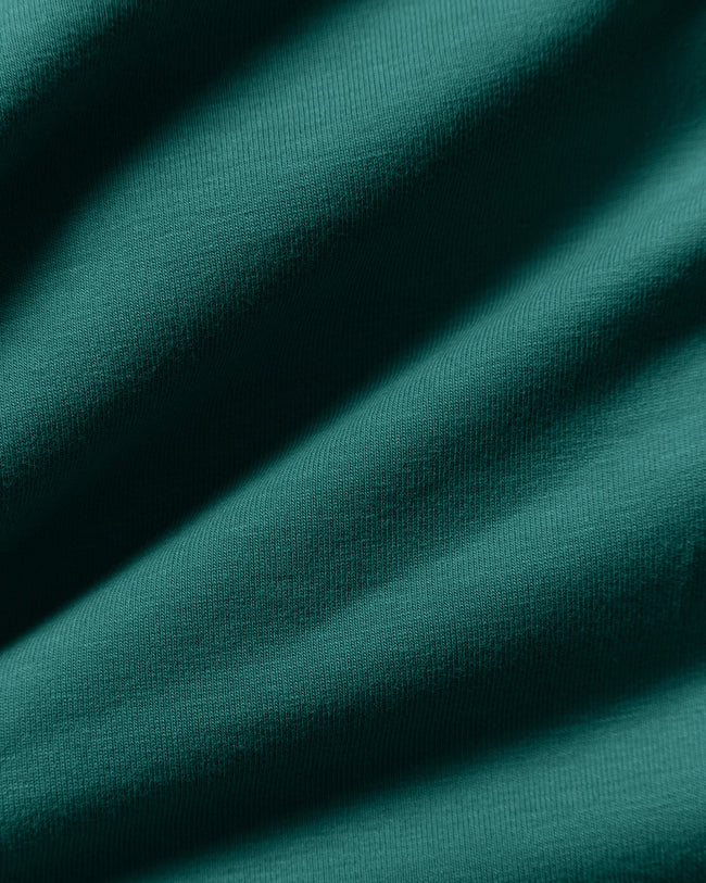 Comfort Lightweight Raw Edge Oversized Crew Neck | Eden Green