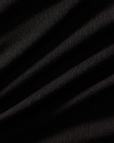 Cotton Contour Fold Over Straight Leg Pants | Black