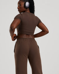 Comfort Light Straight Leg Joggers | Cocoa