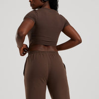 Comfort Light Straight Leg Joggers | Cocoa