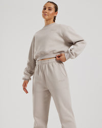 Comfort Cropped Crew Neck | Stone