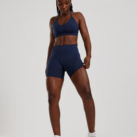 Define 2.0 Seamless Scrunch 4" Shorts | Sapphire Blue