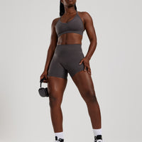 Define 2.0 Seamless Scrunch 4" Shorts | Graphite