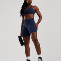 Define 2.0 Seamless Scrunch 6" Shorts | Sapphire Blue