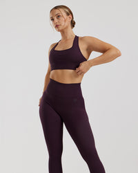 Motion Seamless Racer Back Bra | Midnight Plum