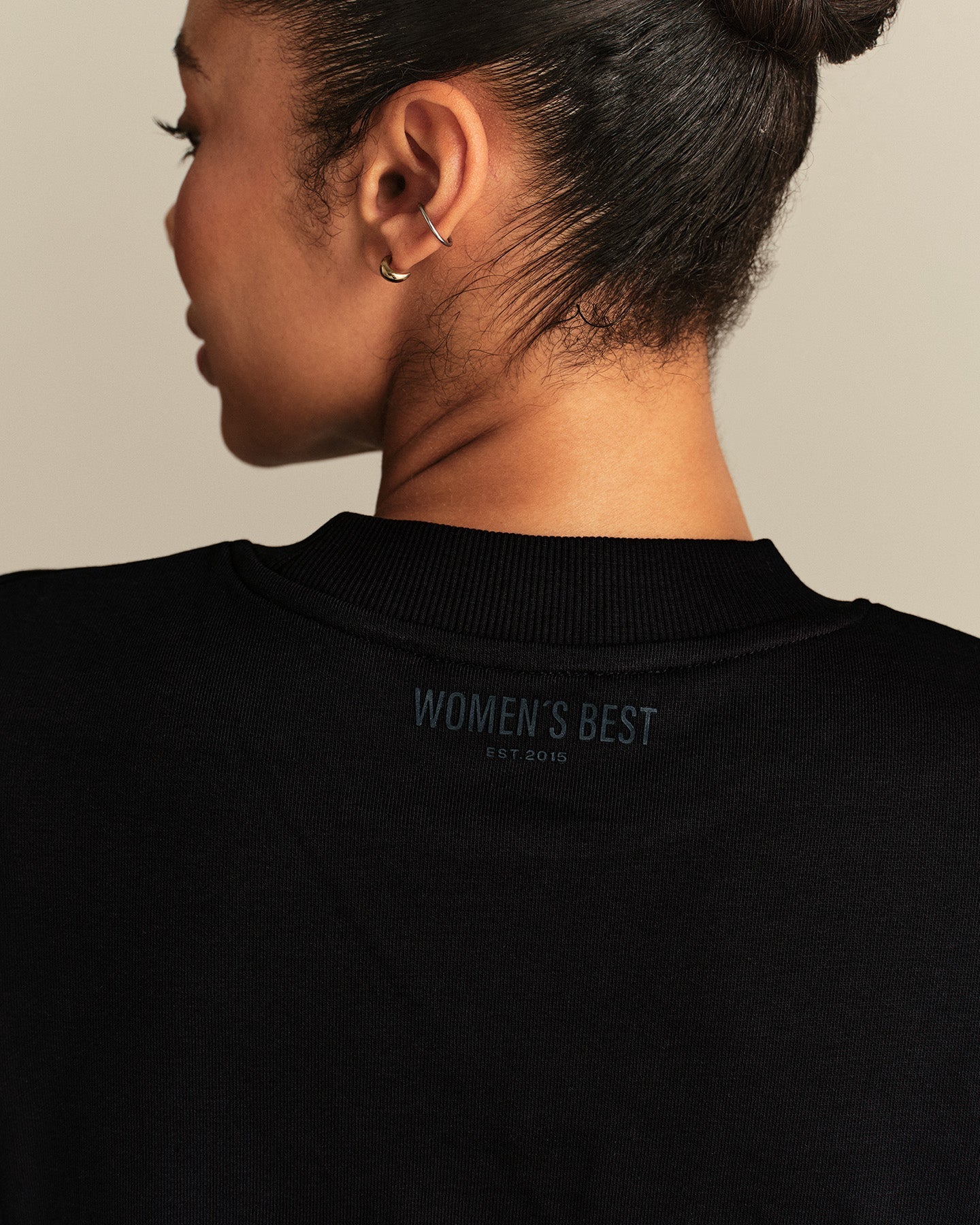 Comfort Lightweight Cropped Sweat | Black